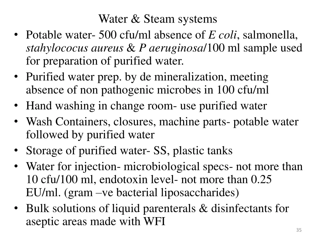 water steam systems