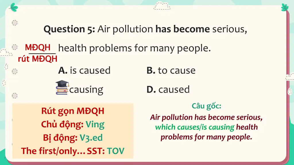 question 5 air pollution has become serious