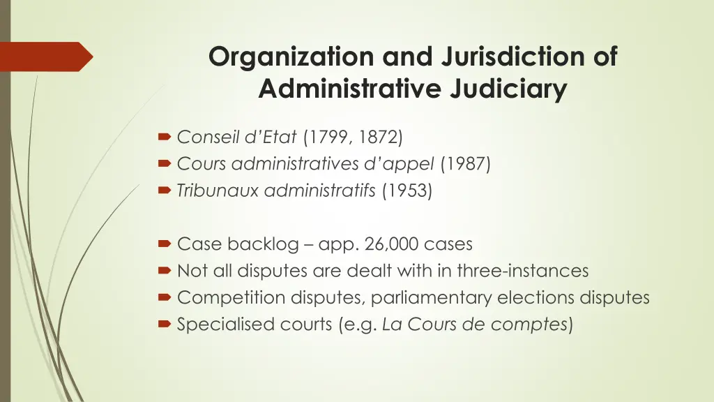 organization and jurisdiction of administrative