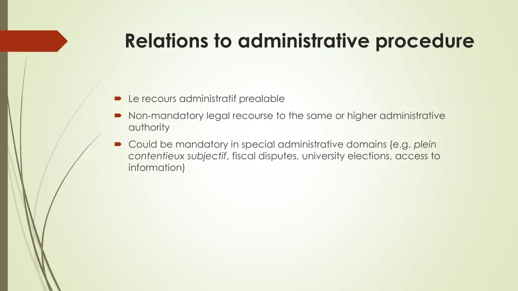 relations to administrative procedure