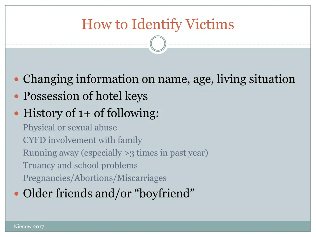 how to identify victims 1