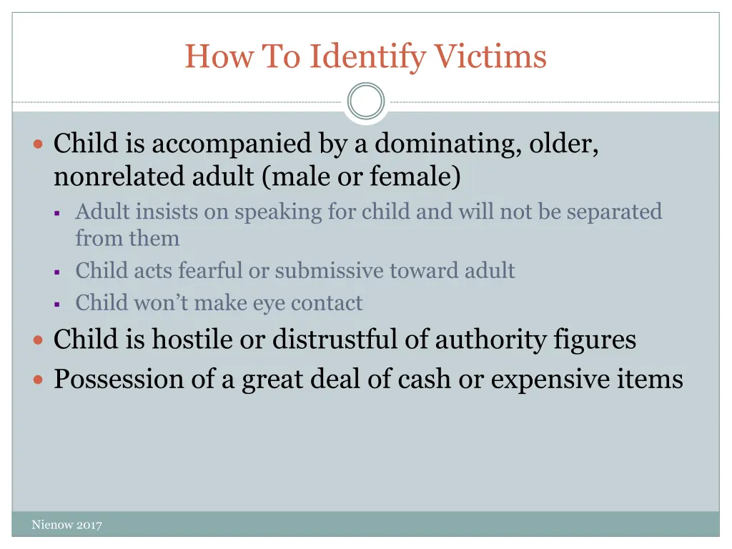 how to identify victims