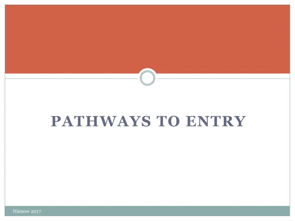 pathways to entry