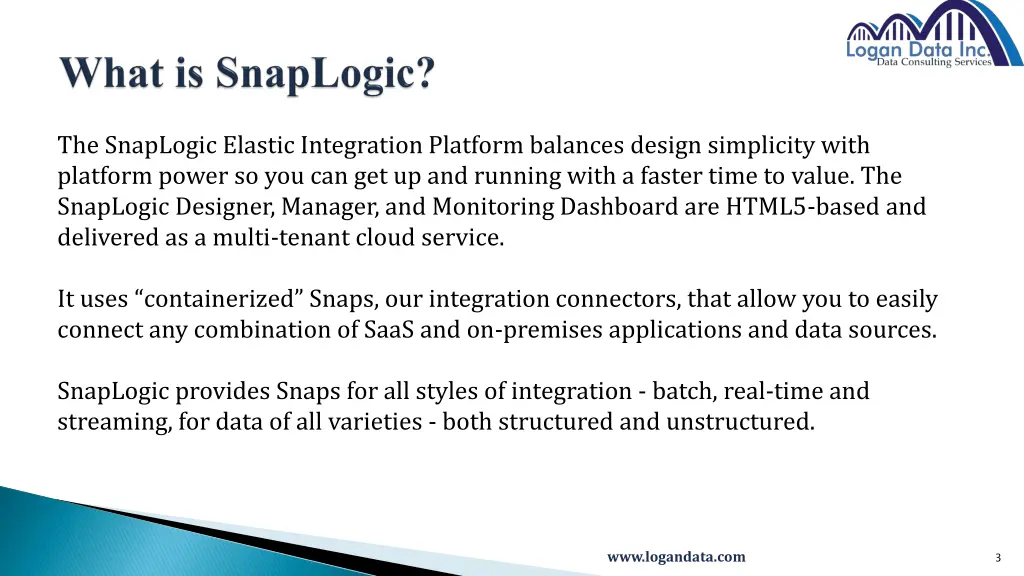 the snaplogic elastic integration platform