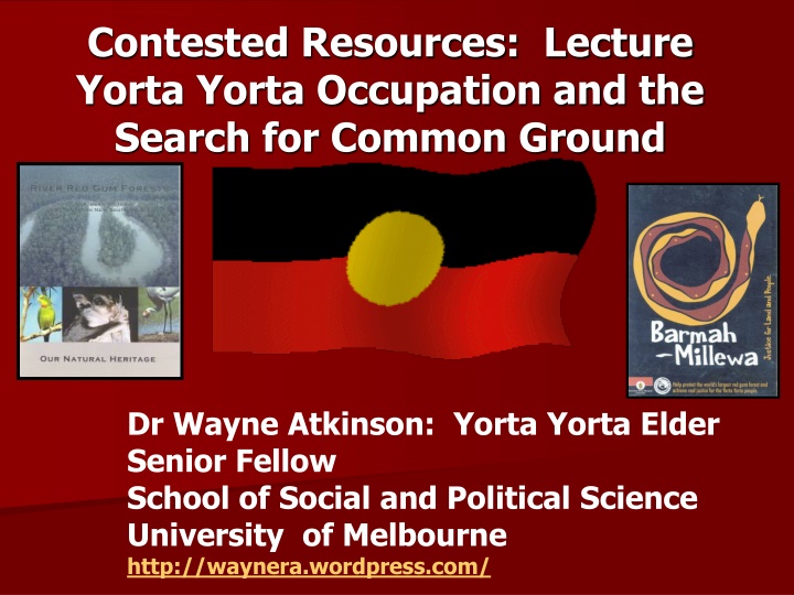 contested resources lecture yorta yorta