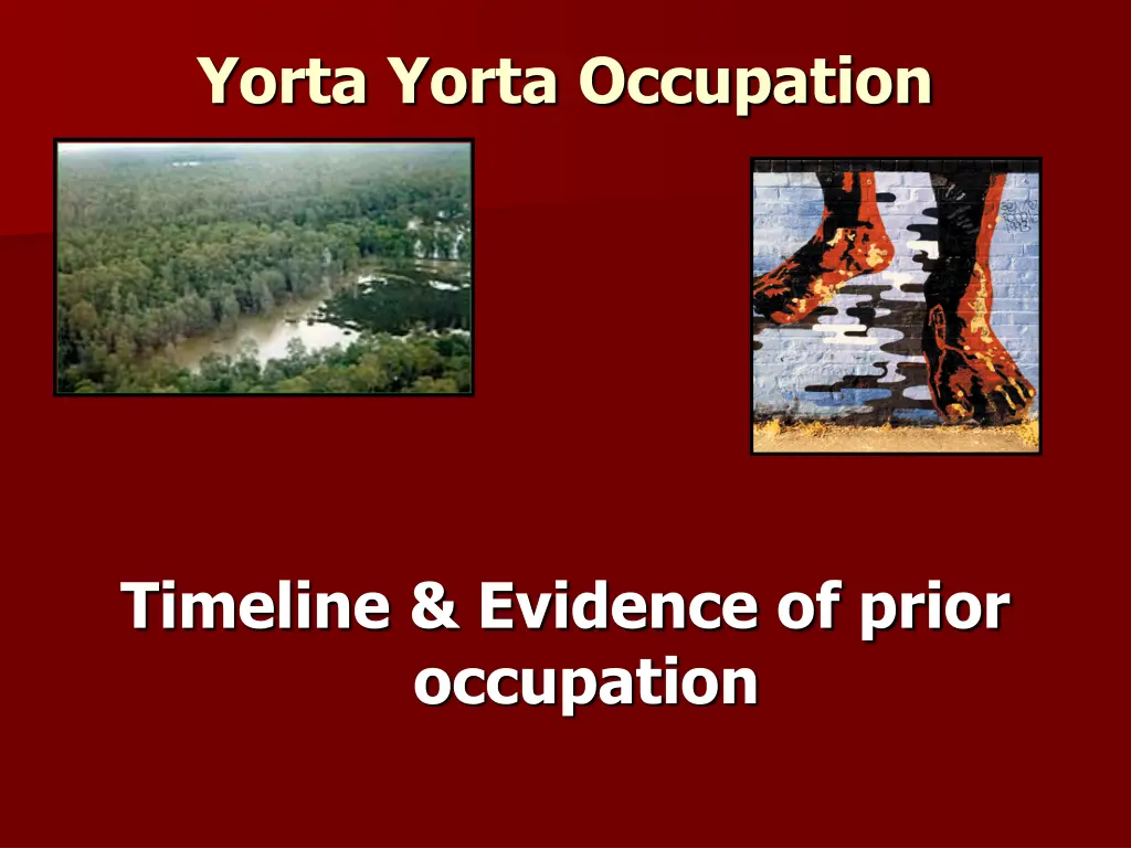 yorta yorta occupation