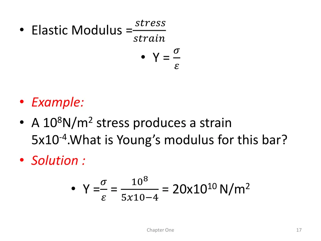 elastic modulus