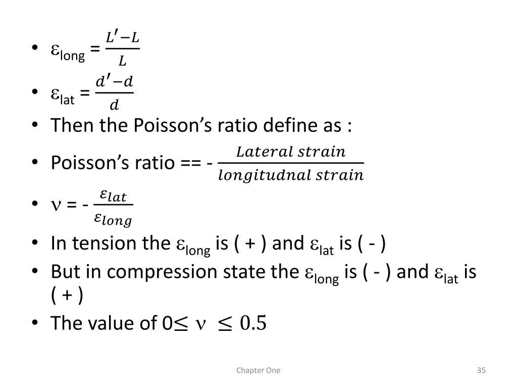 long lat then the poisson s ratio define as