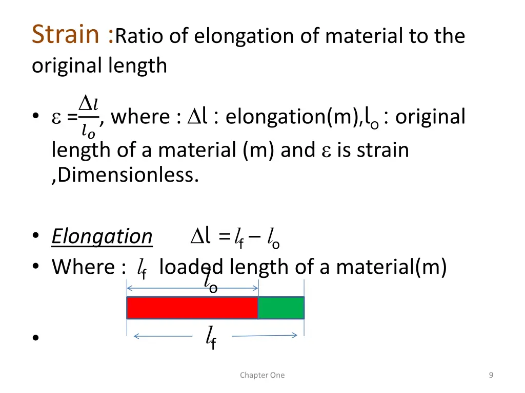 strain ratio of elongation of material