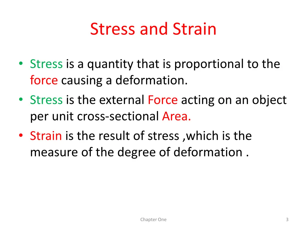 stress and strain