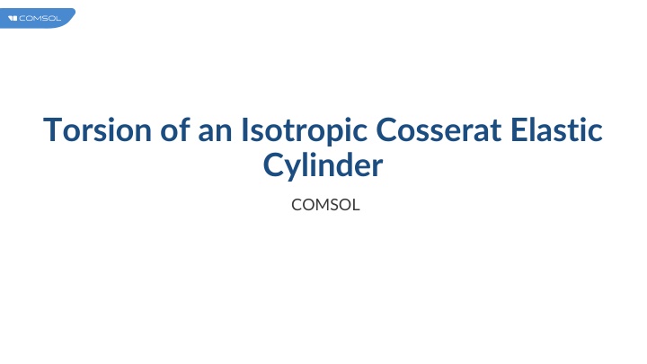 torsion of an isotropic cosserat elastic cylinder