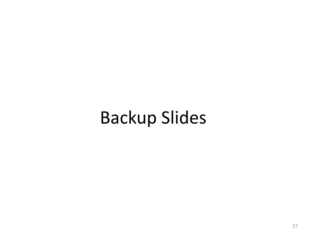 backup slides