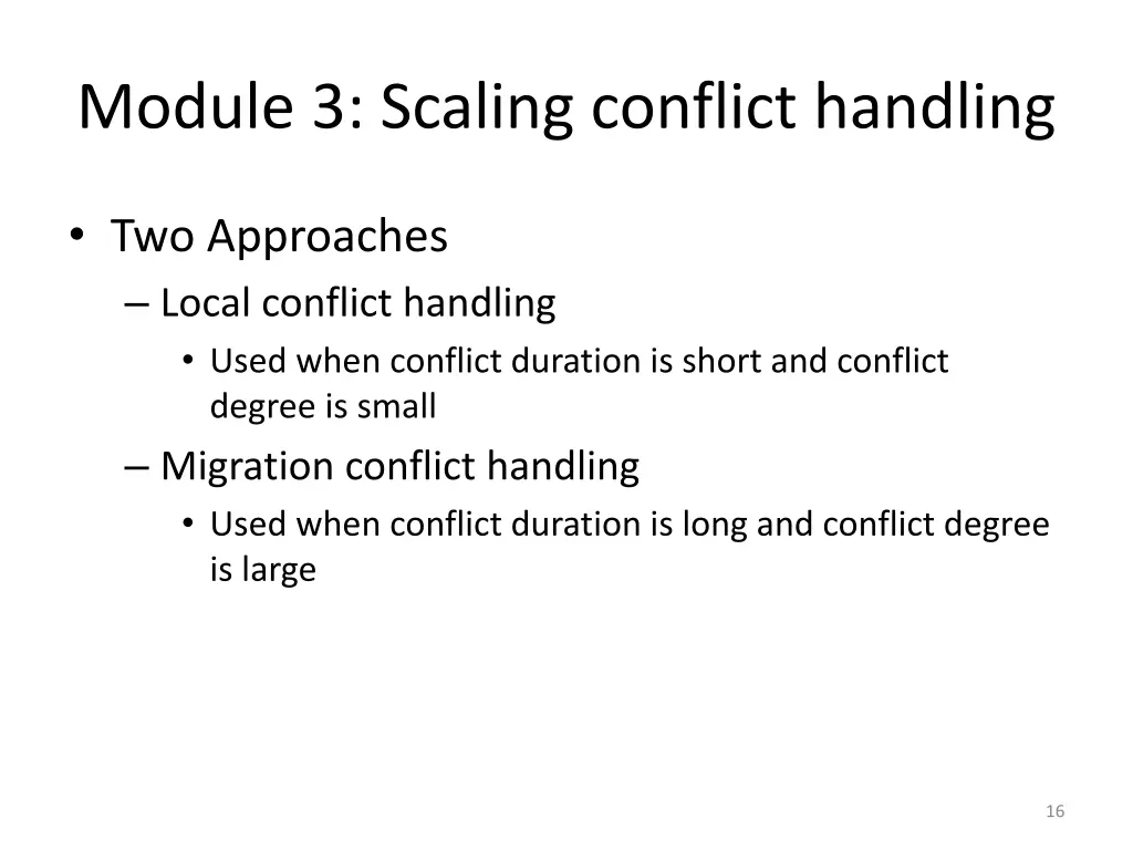 module 3 scaling conflict handling 1