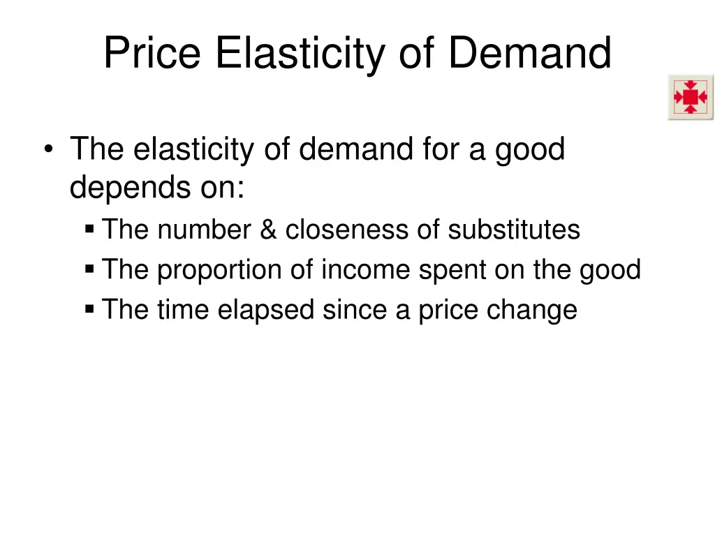 price elasticity of demand 9