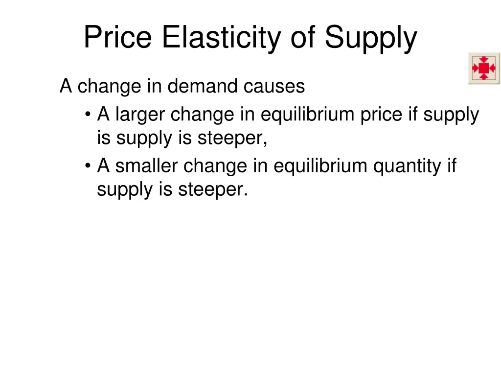 price elasticity of supply