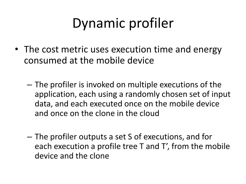 dynamic profiler