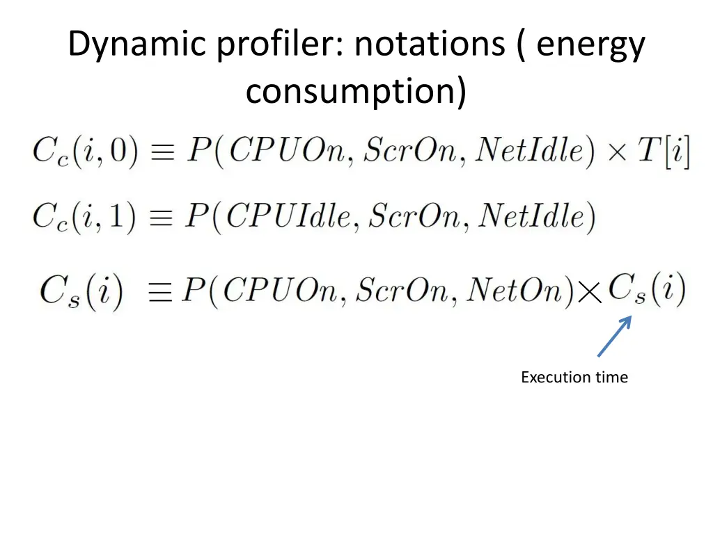 dynamic profiler notations energy consumption