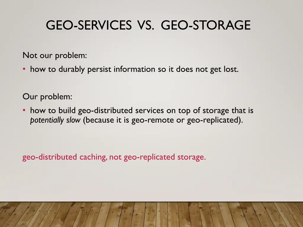 geo services vs geo storage