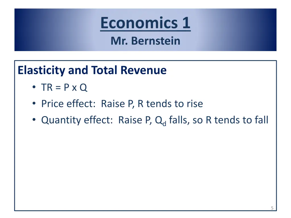 economics 1 mr bernstein 3