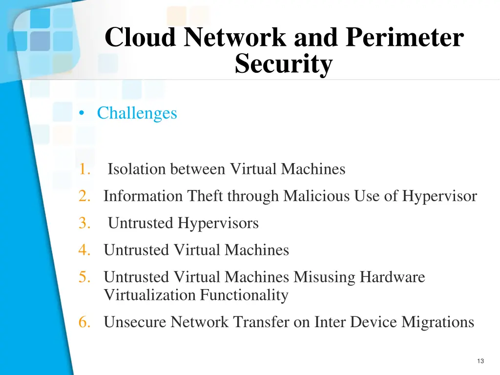 cloud network and perimeter security