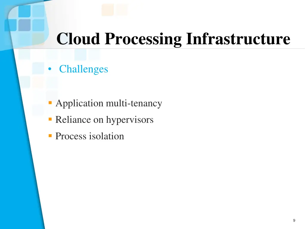 cloud processing infrastructure