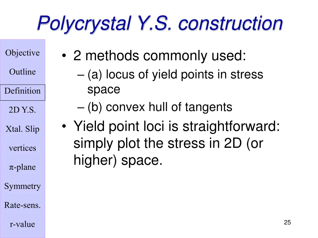 polycrystal y s construction