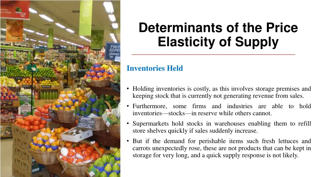 determinants of the price elasticity of supply 7