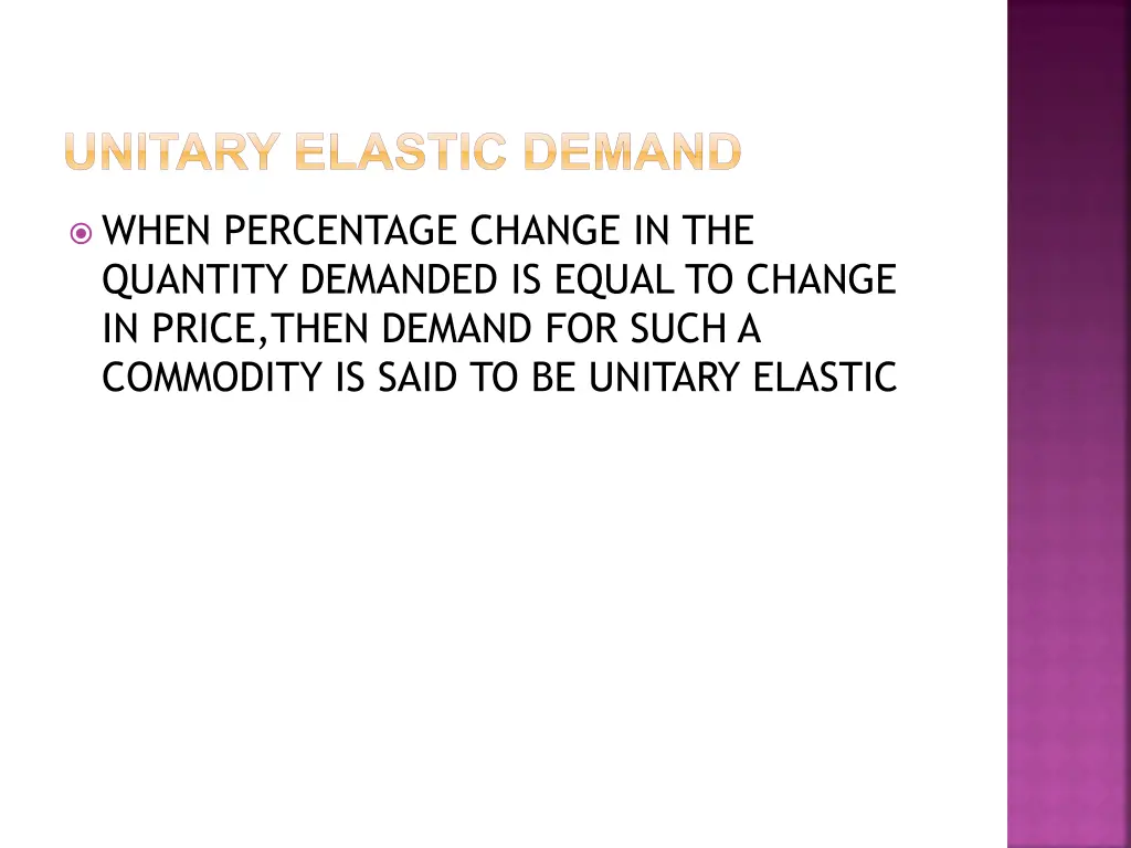 unitary elastic demand