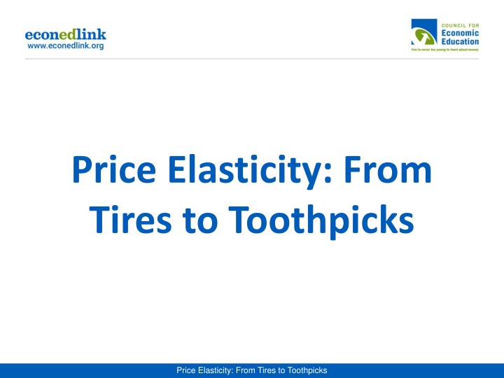 price elasticity from tires to toothpicks