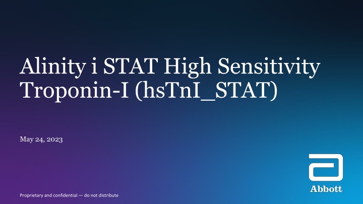 alinity i stat high sensitivity troponin i hstni