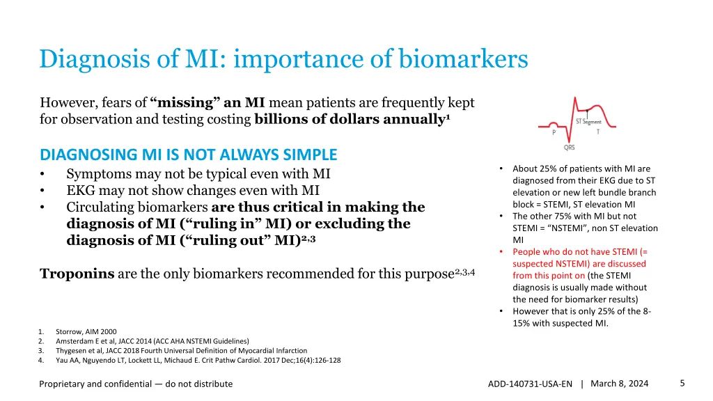 diagnosis of mi importance of biomarkers