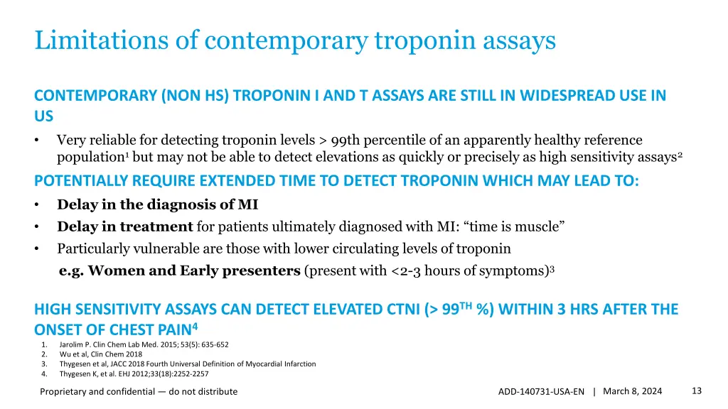 limitations of contemporary troponin assays