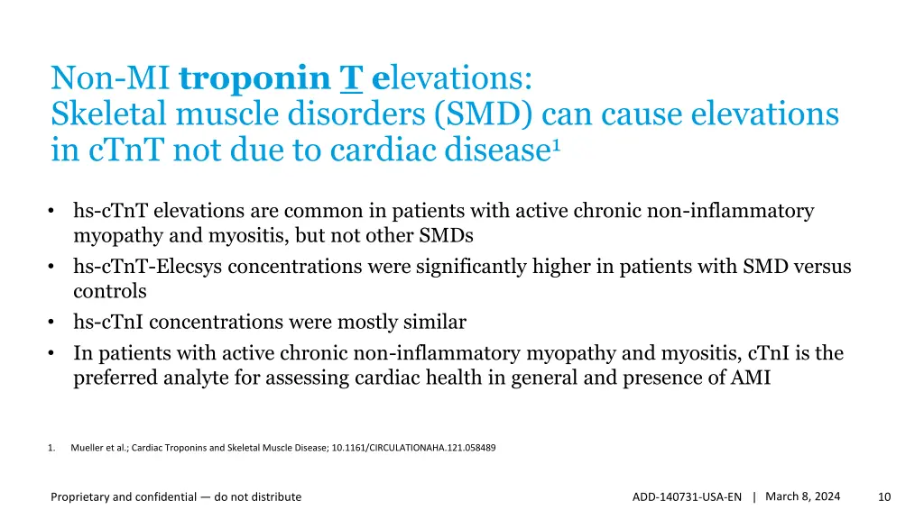 non mi troponin t e levations skeletal muscle