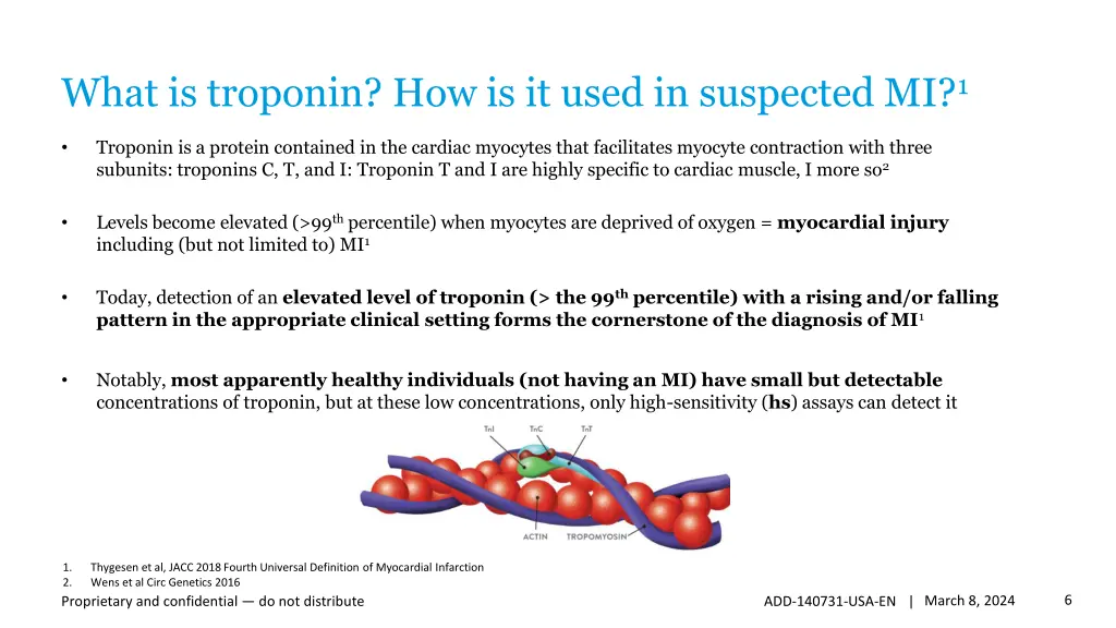what is troponin how is it used in suspected mi 1
