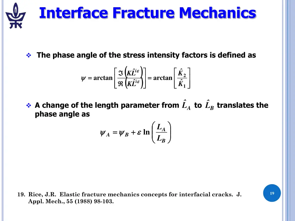 interface fracture mechanics 11