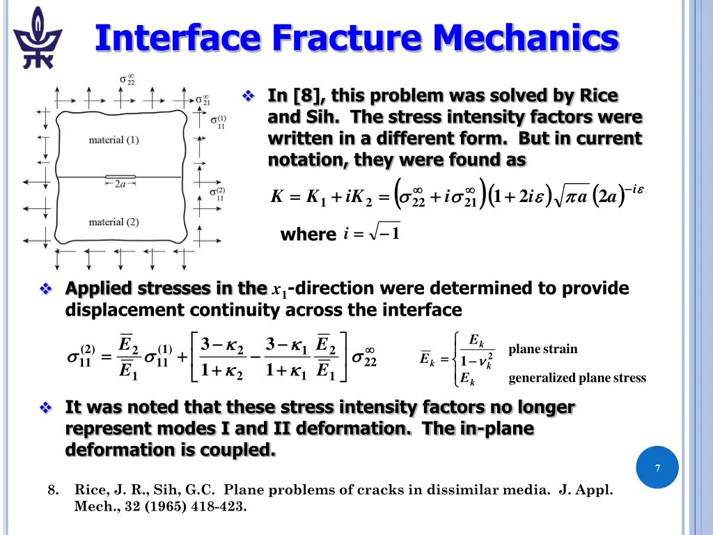 interface fracture mechanics 2