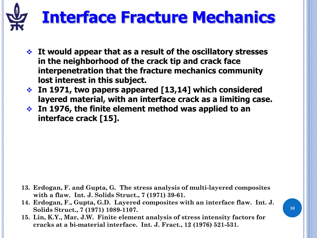 interface fracture mechanics 5