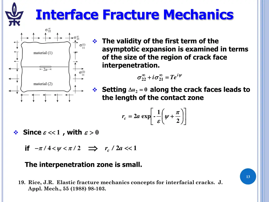 interface fracture mechanics 7