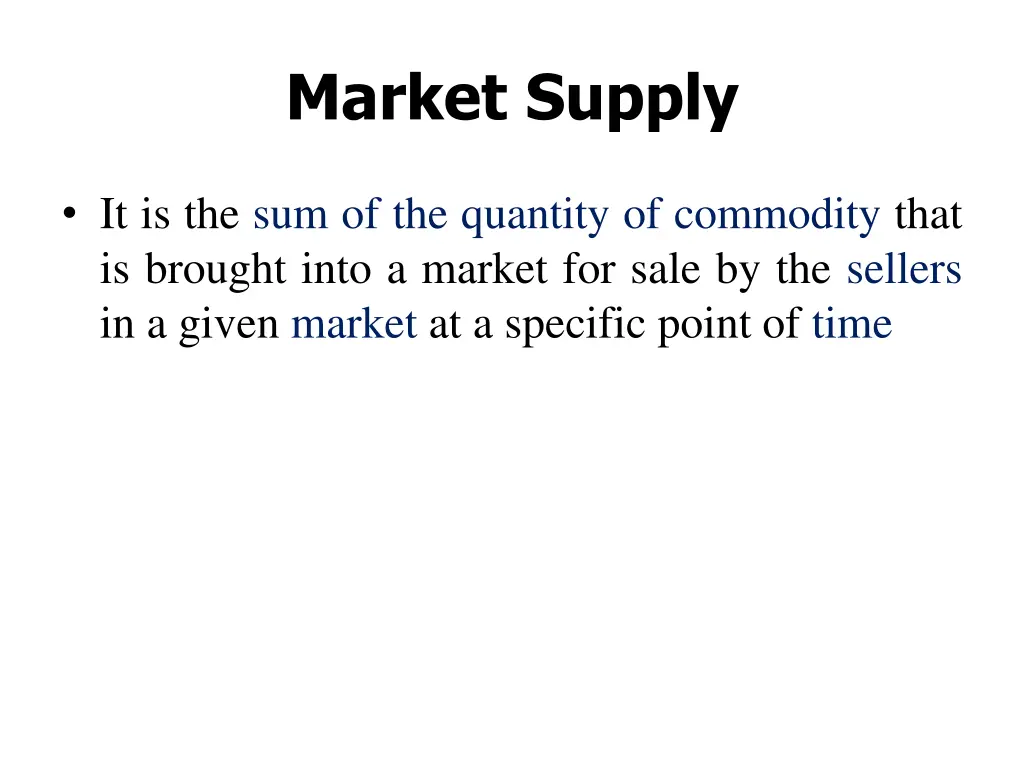 market supply