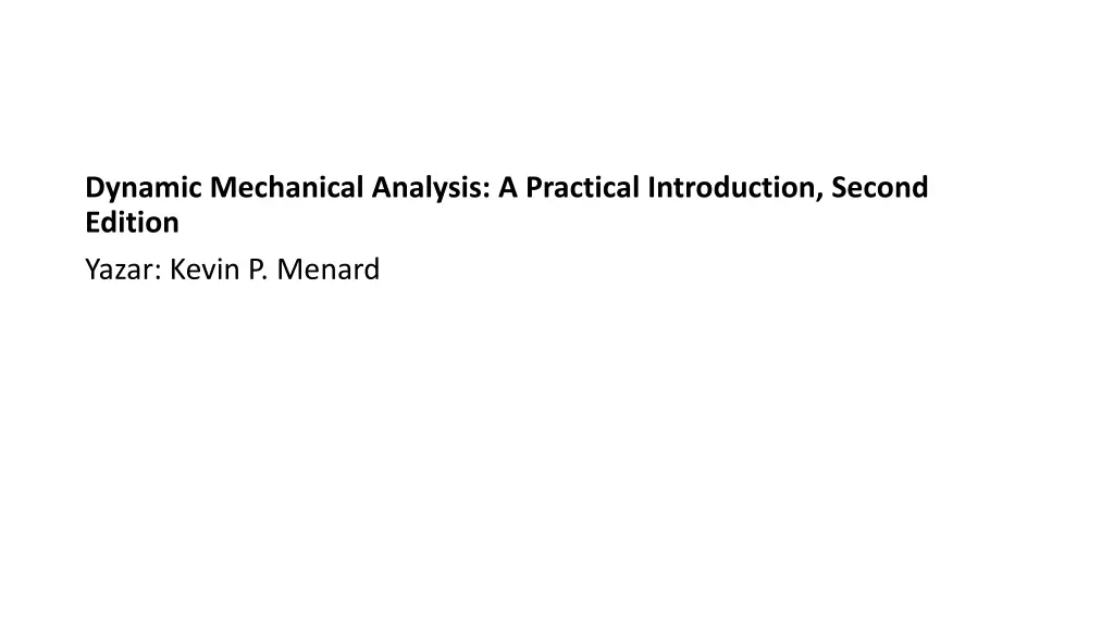 dynamic mechanical analysis a practical