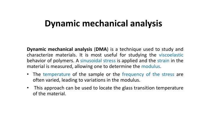 dynamic mechanical analysis