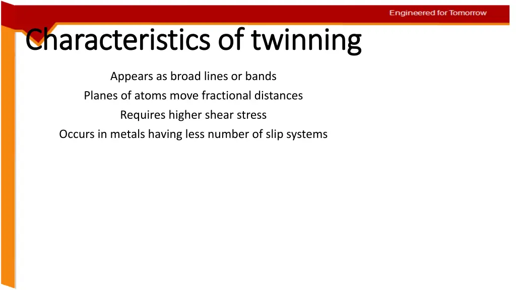 characteristics of twinning characteristics