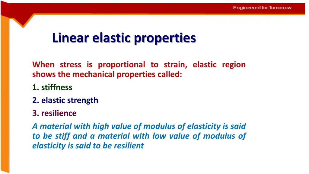 linear elastic properties