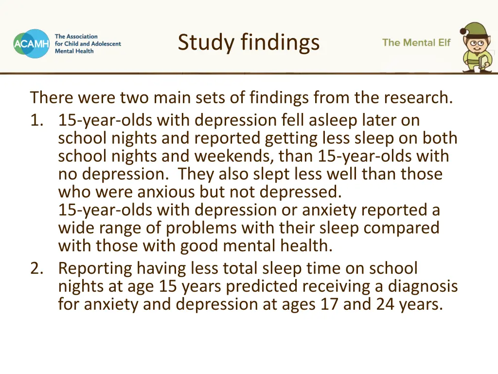 study findings