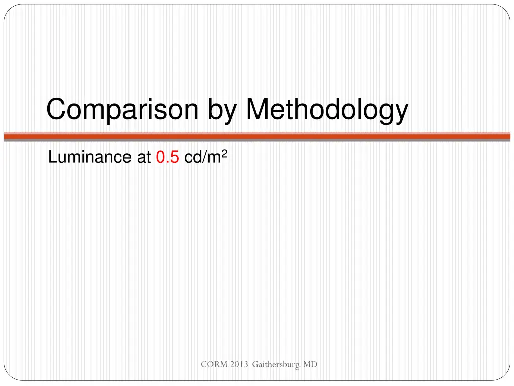 comparison by methodology