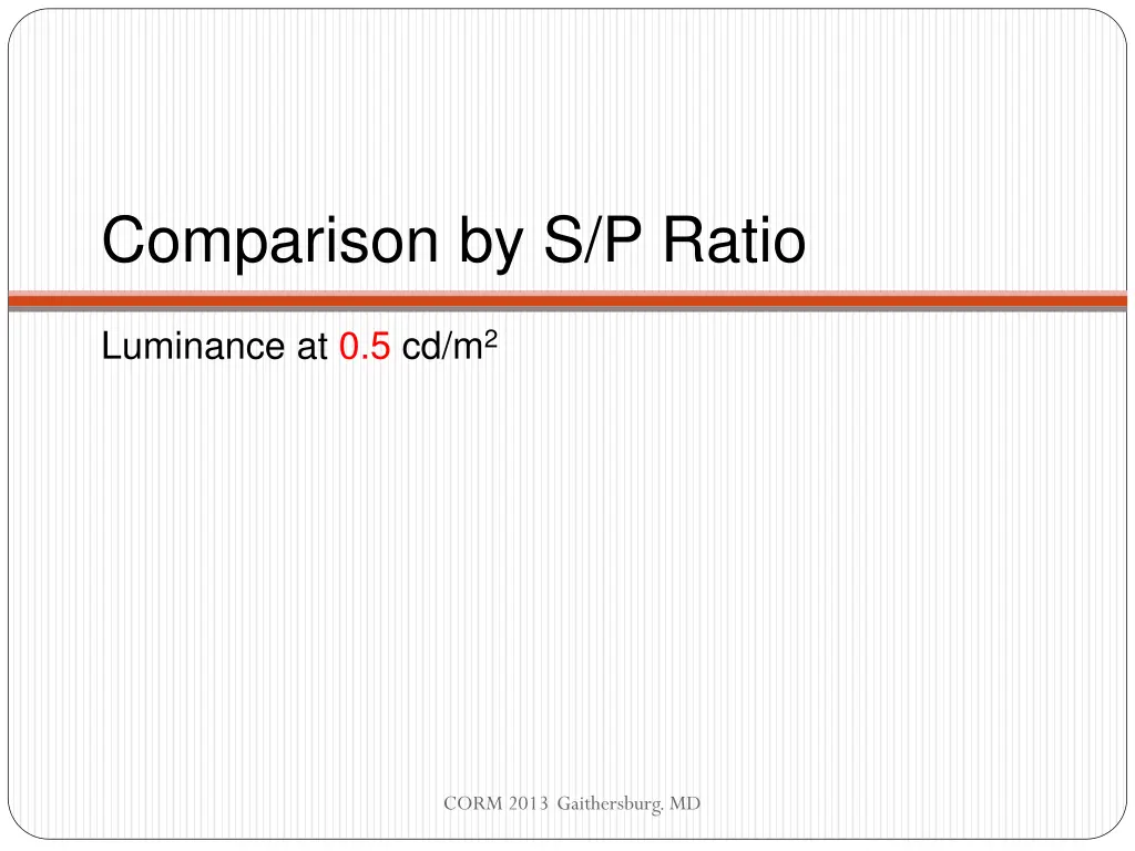 comparison by s p ratio