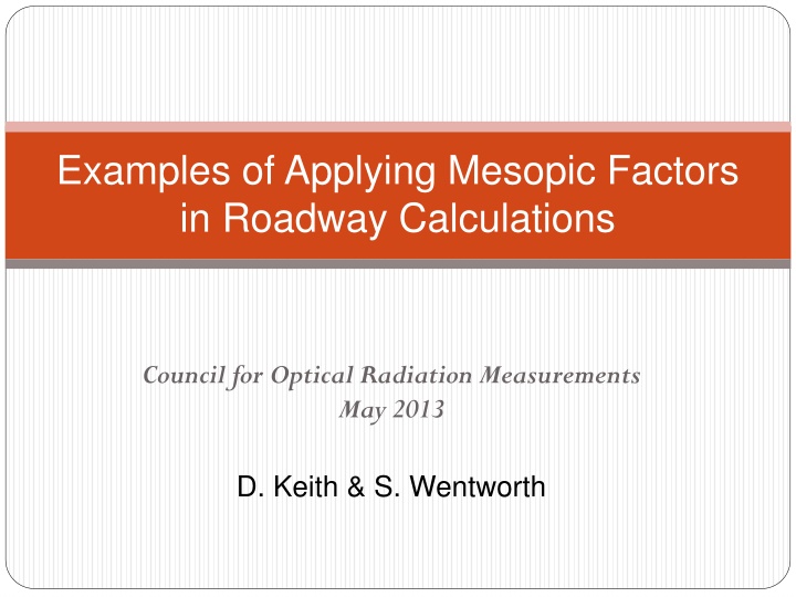 examples of applying mesopic factors in roadway