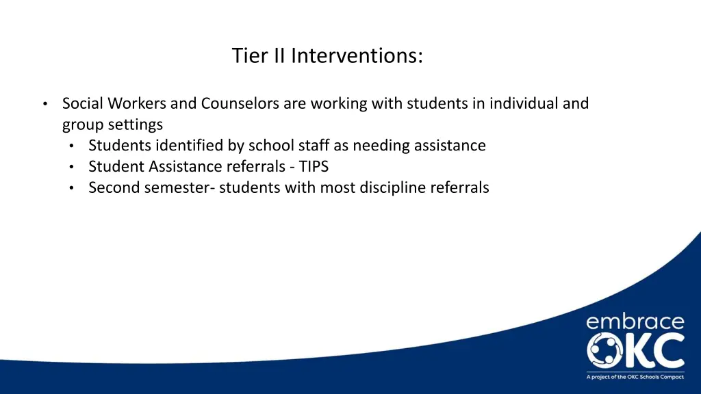 tier ii interventions