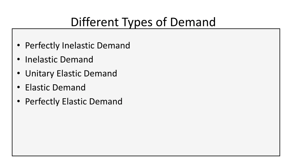 different types of demand