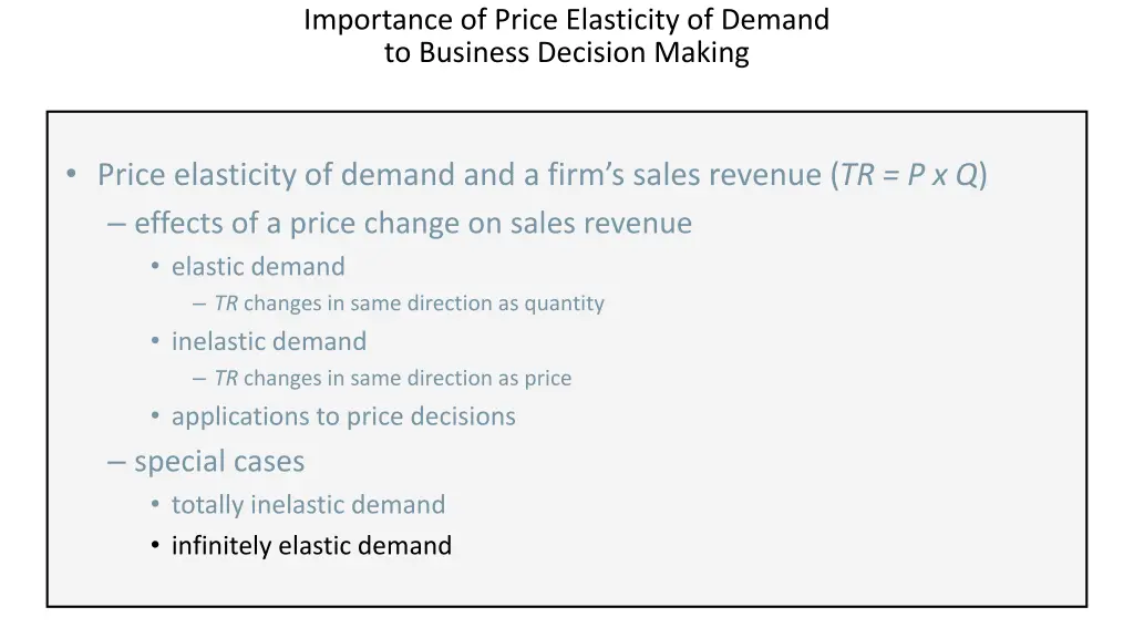 importance of price elasticity of demand 4